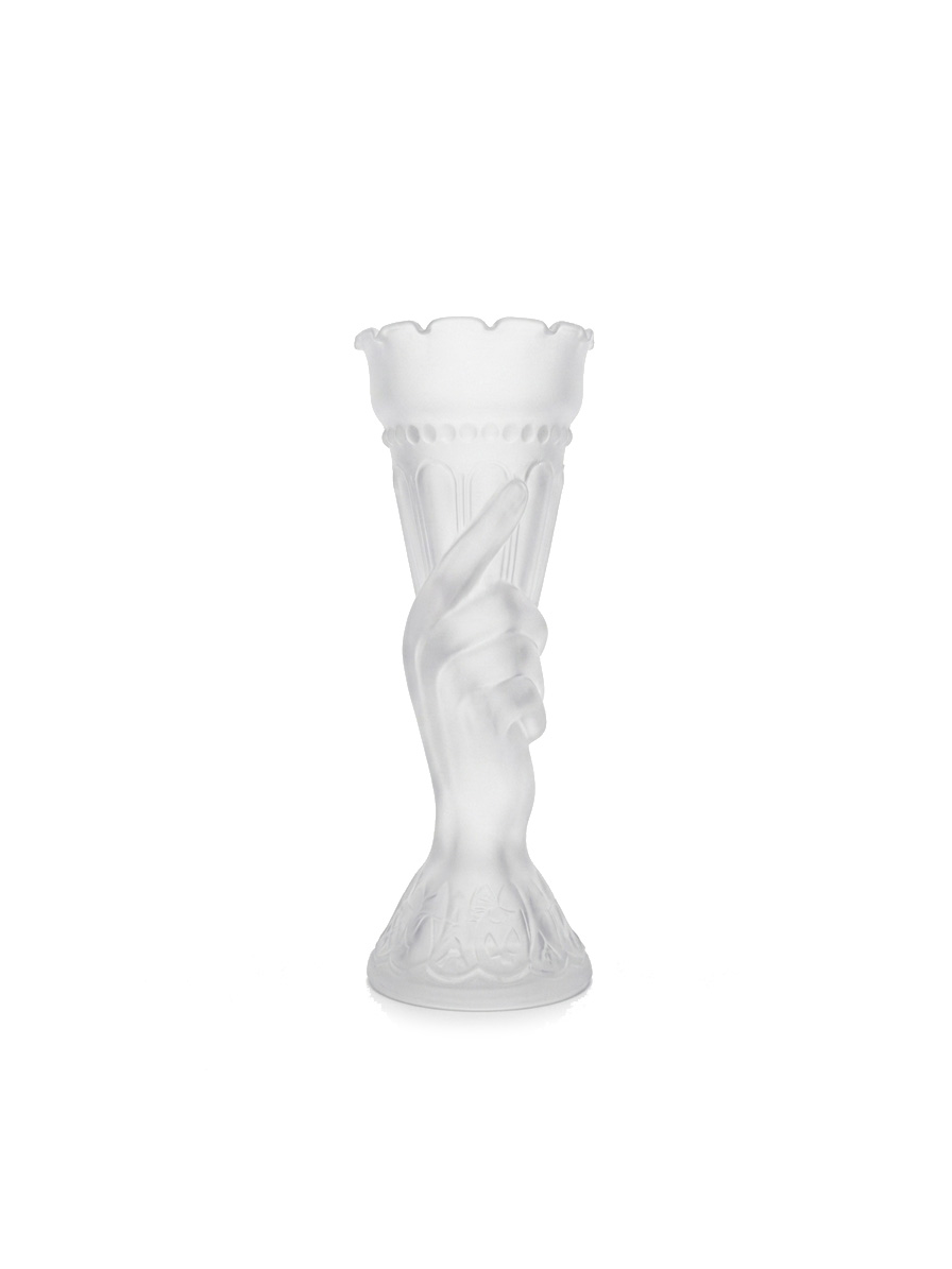Vaso Art Déco in vetro satinato